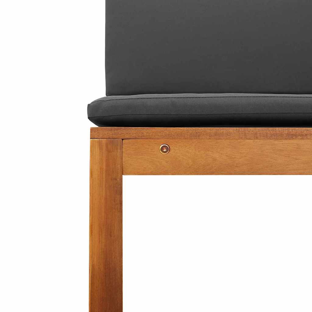 5-teiliges Gartenbank Set mit Kissen - aus solidem Akazienholz gemacht